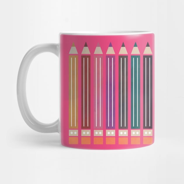 Row Of Colourful Pencils by albdesigns